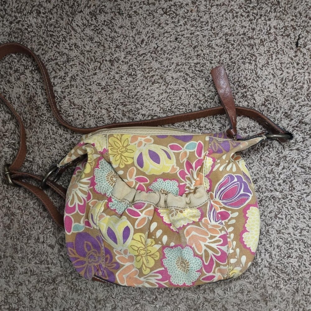 Boho Floral Crossbody Shoulder‎ with Adjustable Strap Canvas Y2K Revival Purse